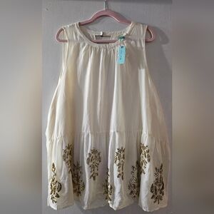 White Top with Gold Embellishments